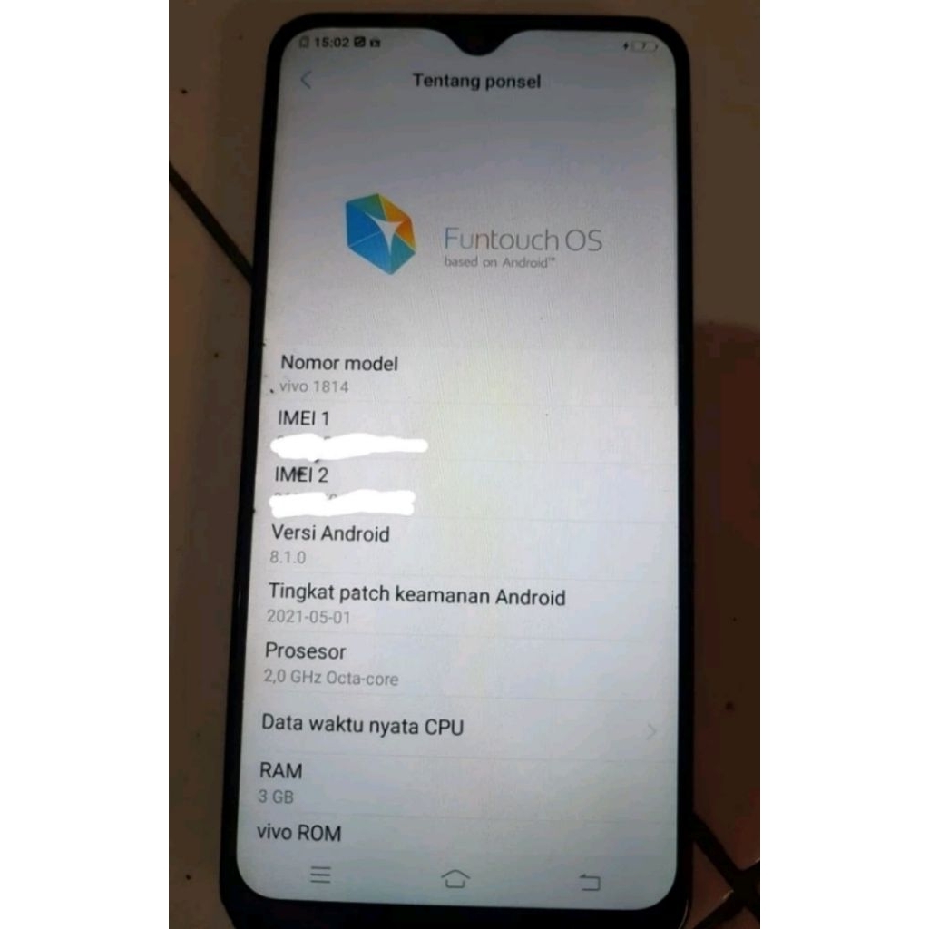 LCD touchscreen vivo y93 minus