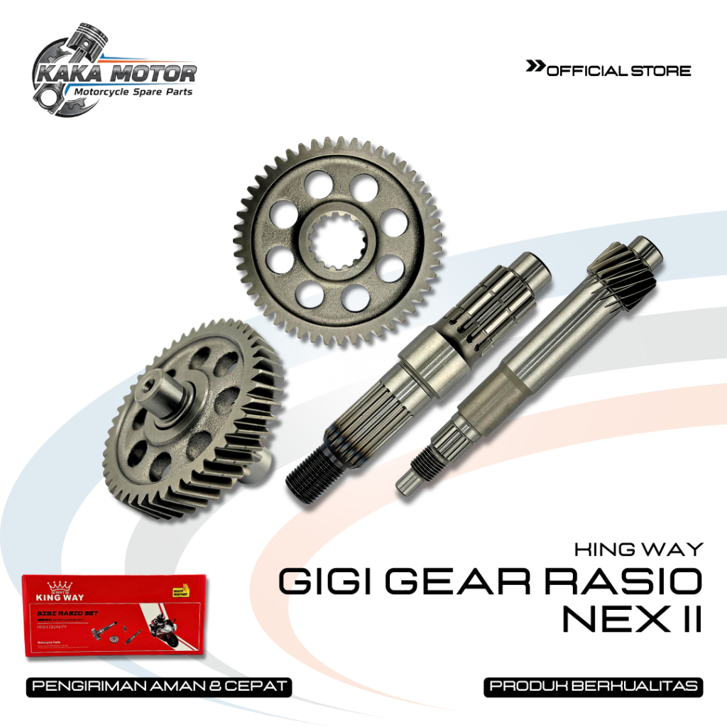 GIGI GEAR RASIO NEX II - Gigi/Gear rasio gardan sett Suzuki Nex 110 karbu/Nex 110 injeksi/Suzuki let