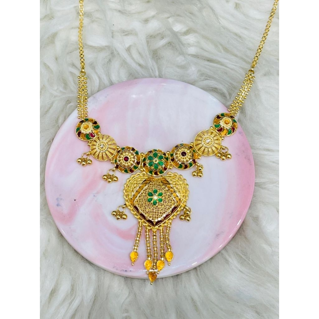 kalung love kerawang motif dubai rumbai mewah emas asli kadar 700