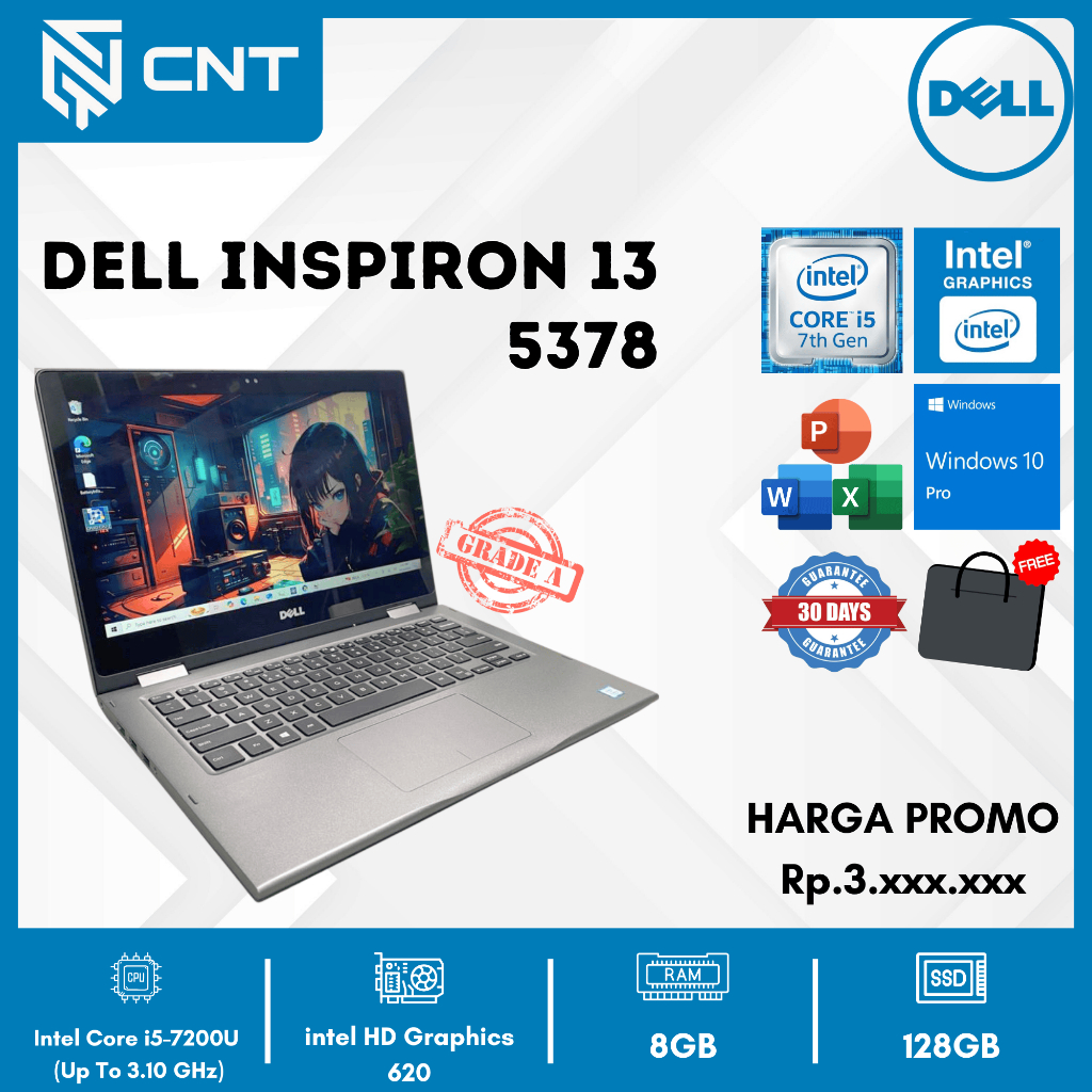 Dell Inspiron 13 5378 core i5-7200U (8/128Gb) 2 in 1 Laptop Touchscreen
