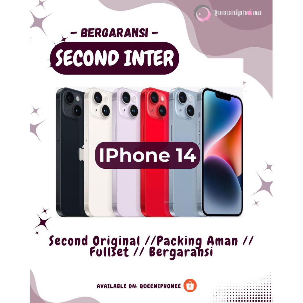 Second Inter iPhone 14 128 Bergaransi !!