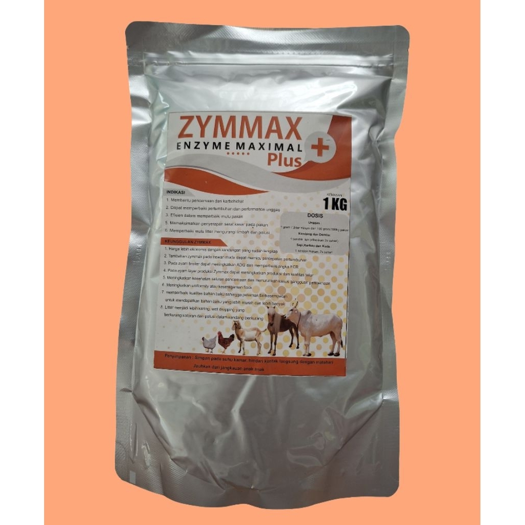 ZYMMAX  PLUS ( + ) Premium Enzim Maximal Pemecah Serat Kasar Pakan Ternak, ayam & unggas