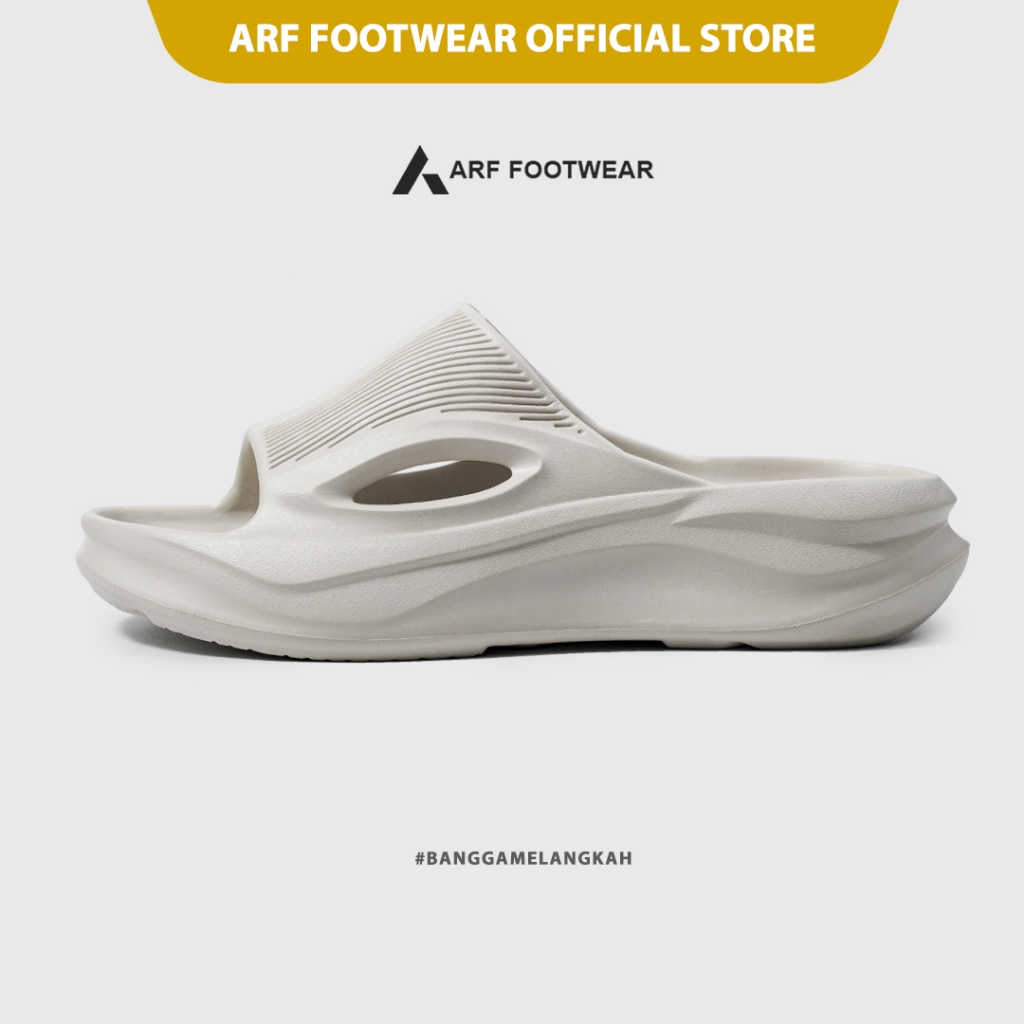 Sandal Slop Recovery Pria Wanita Terbaru 2026 Sendal Selop Distro Cloud Putih Gading ARF Footwear