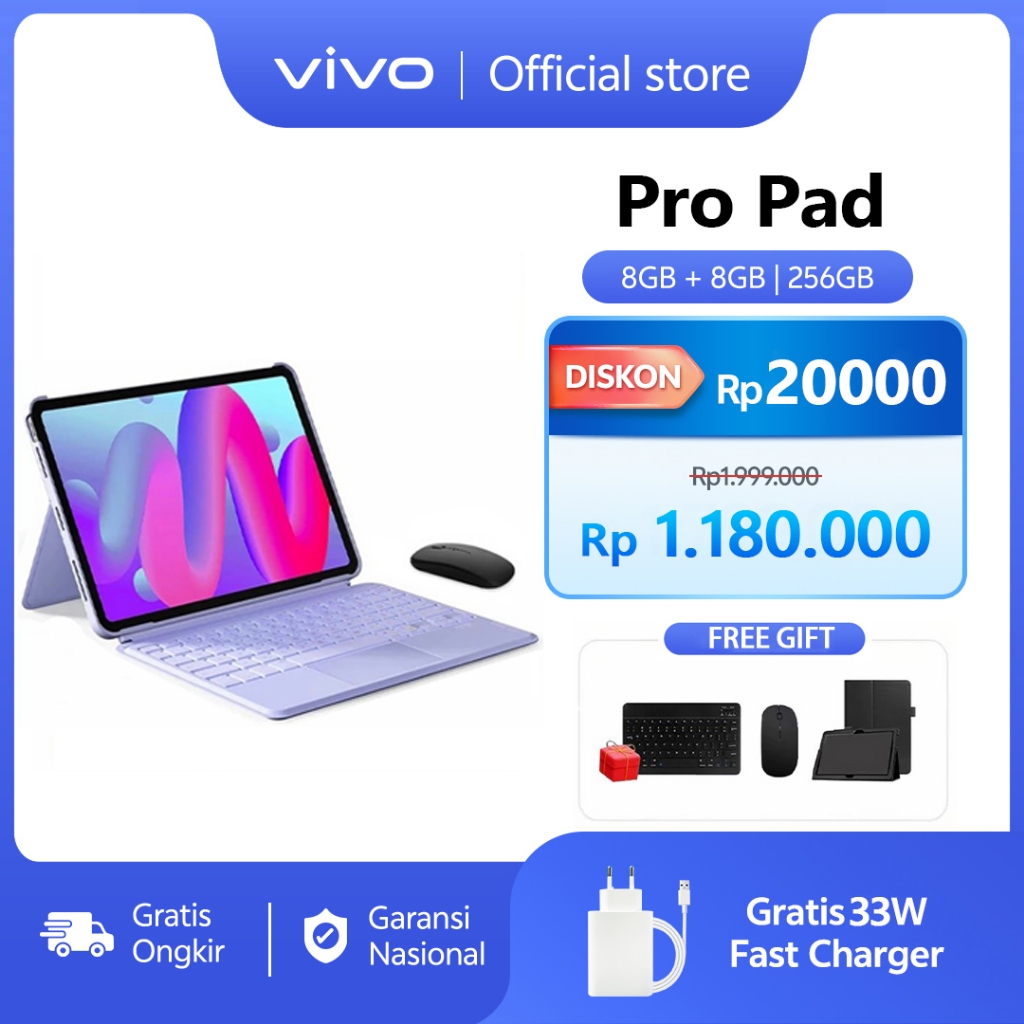 [Produk Terbaik Double 12] VIV0 Asli Baru Tab Pad Pro Tablet Android 11.6 Inci 5G Tablet PC 16/512GB