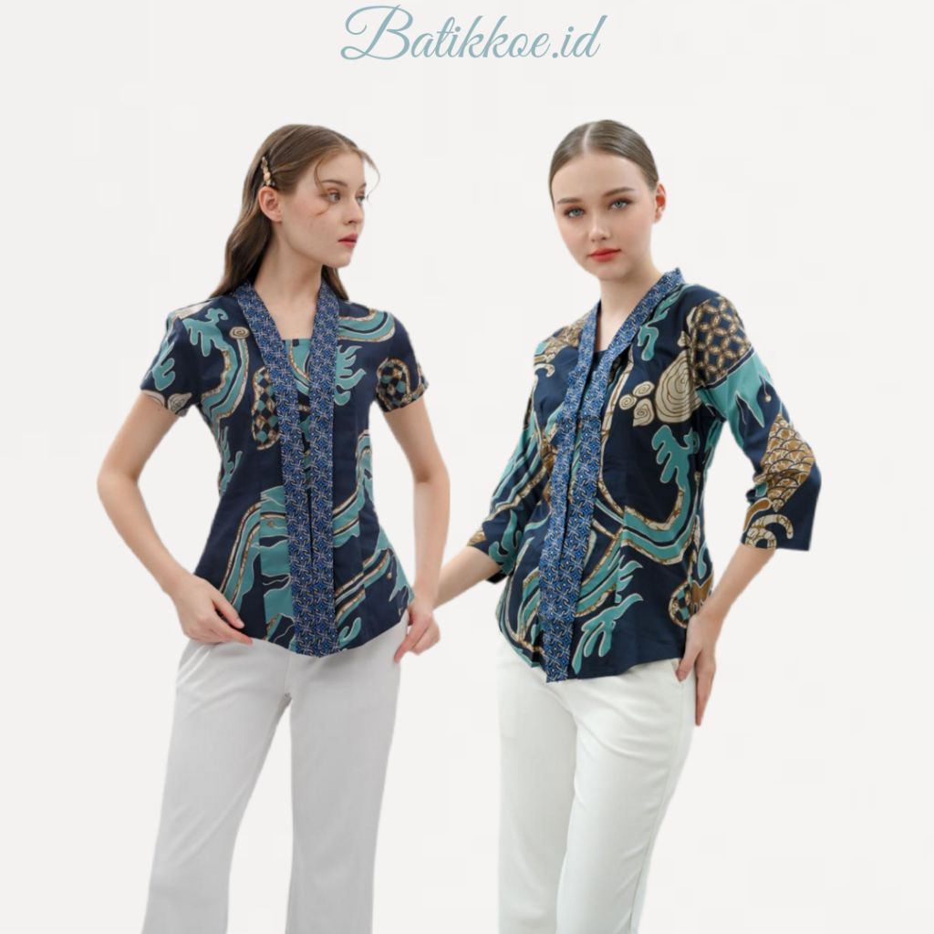 Atasan Batik 336P AYU - Atasan Batik Wanita / Batik wanita Standart - super Jumbo (S-XXL)/ Blouse Ba