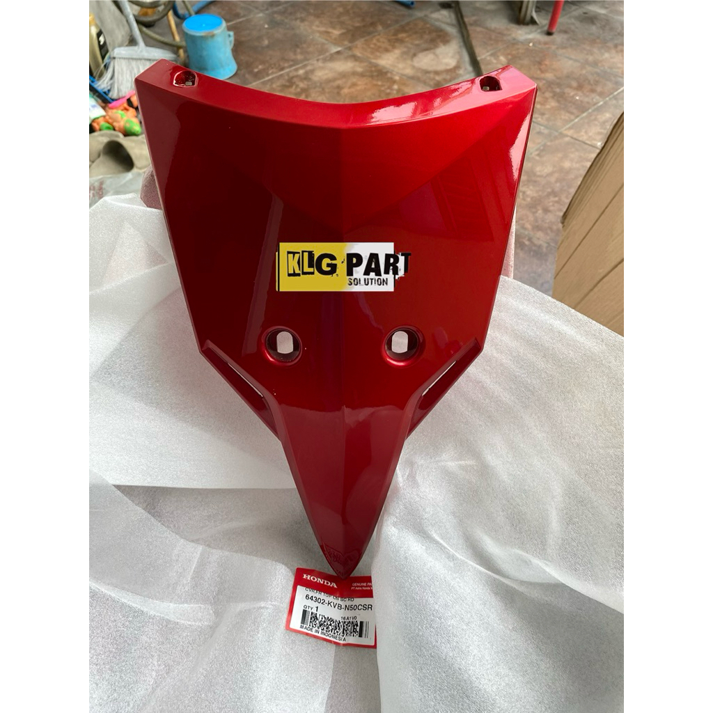 Panel Dasi Dada Plat Nomer Tebeng Honda Vario Techno 110 Merah Ungu Original Honda AHM