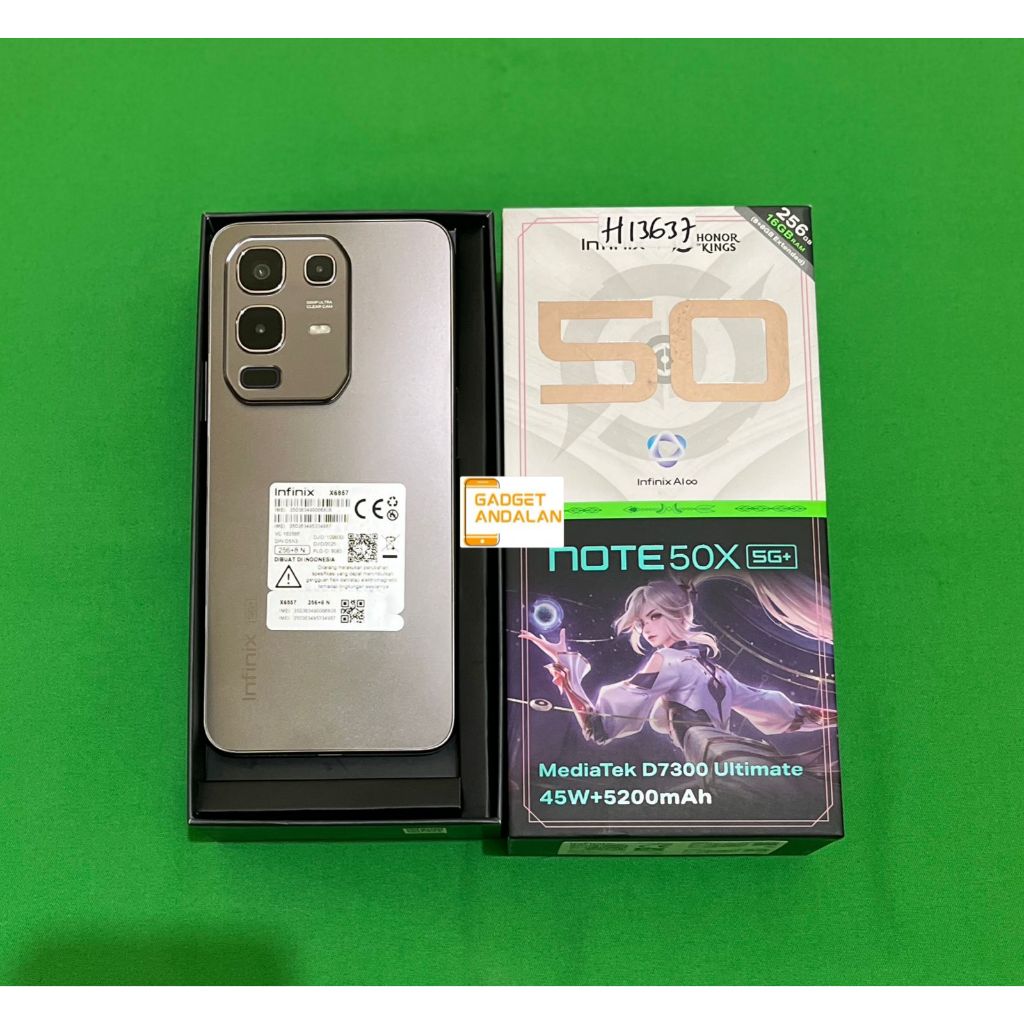 INFINIX NOTE 50X 5G+ 8/256GB SECOND FULLSET BERGARANSI