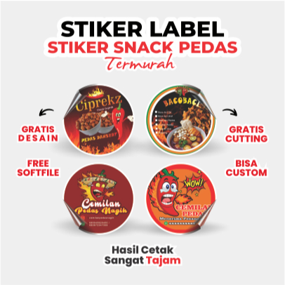 STIKER PEDAS / STIKER BASRENG / STICKER PEDAS / STICKER SNACK / STIKER SNACK / STIKER NGEMIL