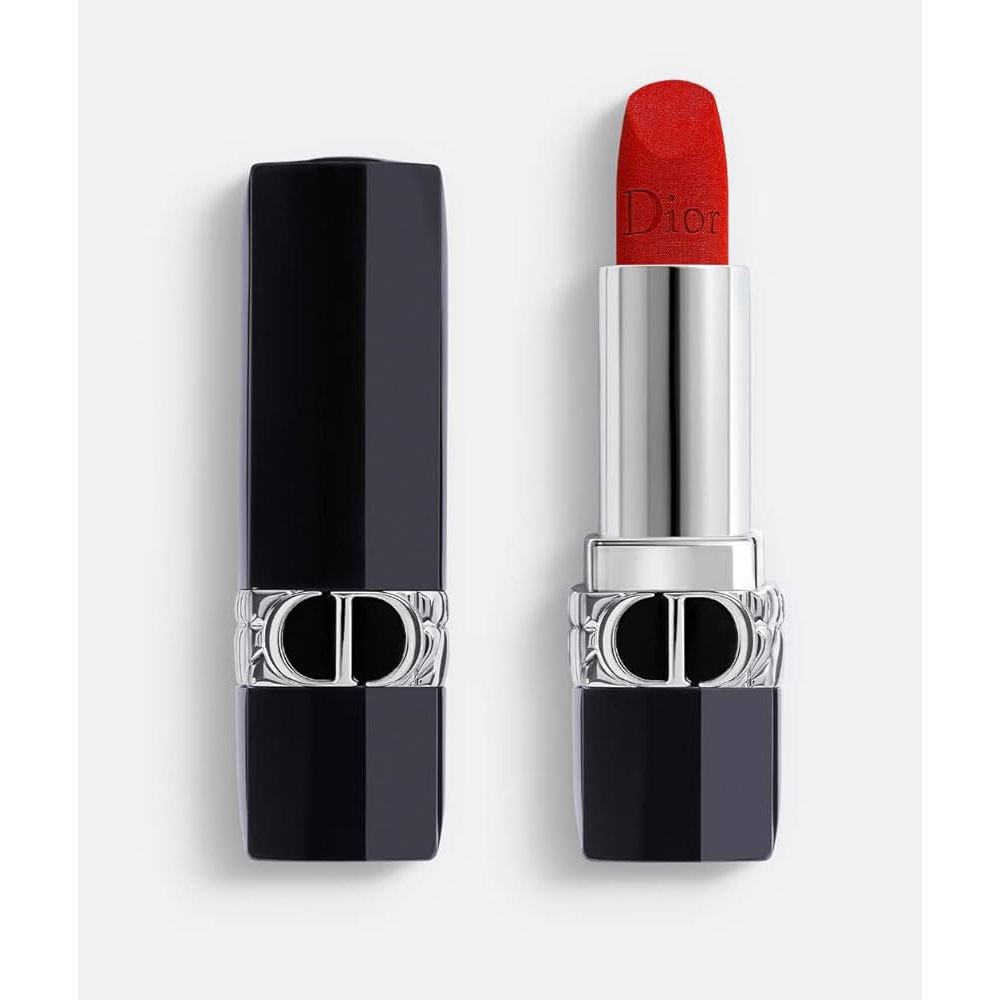 Floral Lip Care Lipstick RougeDior 999 Velvet - 1.2g - mini size