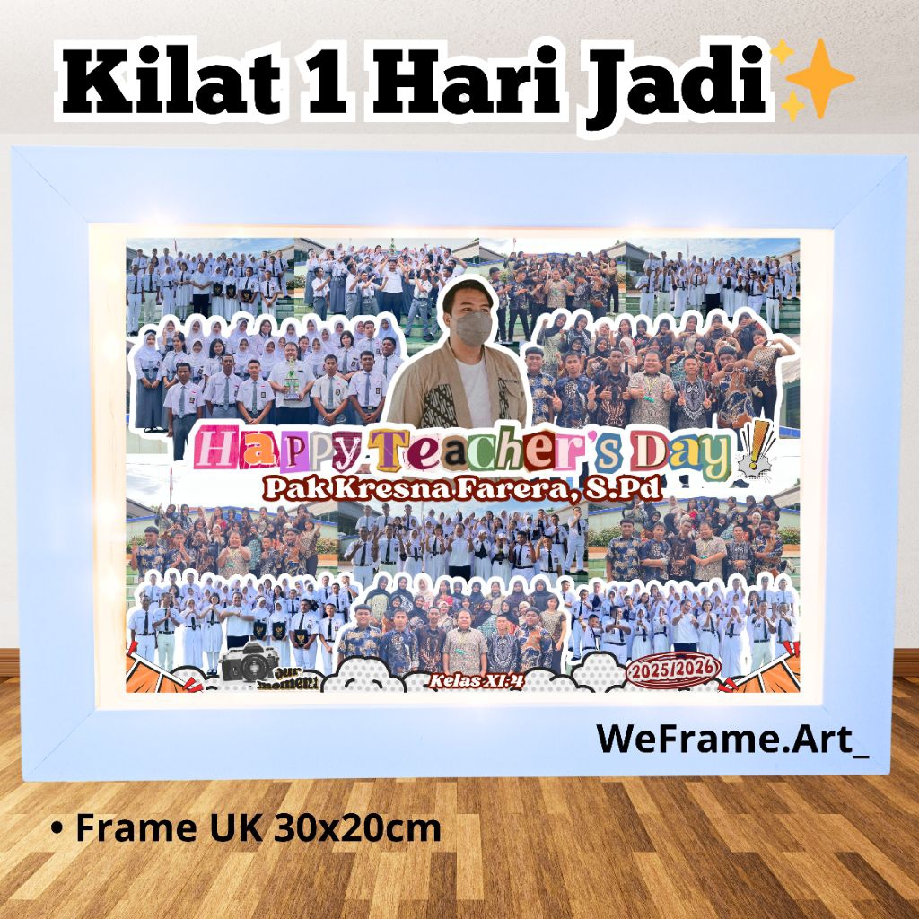 Kado Hari Guru / frame Scrapbook / Frame pop up / frame perpisahan / Hadiah Perpisahan / Kado ulang 
