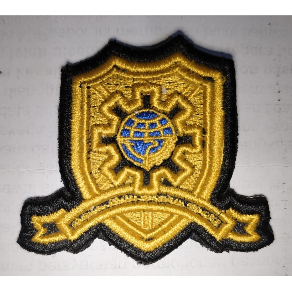 Logo pin penguji Dishub bordir timbu untuk atribut dishub