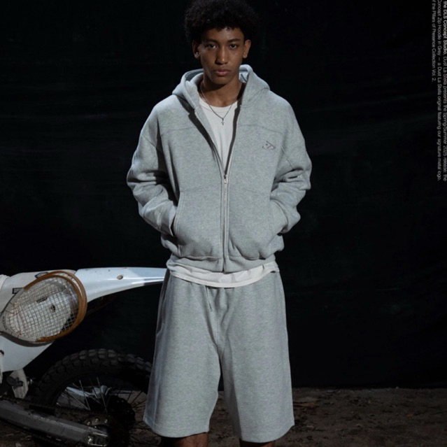 100%ORIGINAL DLS Concept Zip Hoodie Metal Logo – Grey