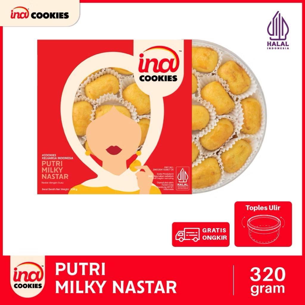 INA COOKIES - KUE KERING PREMIUM MILKY NASTAR (REG/JAR)