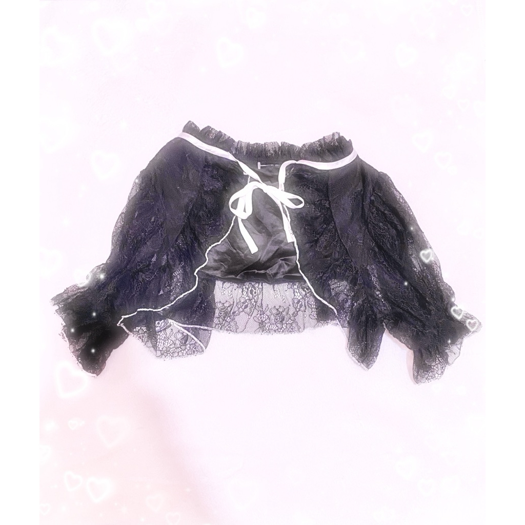 READY | _ | Bubbles Gothic Goth Jirai Kei Suna Kei Lace Frilly Bolero Kawaii Dark Coquette J-fashion