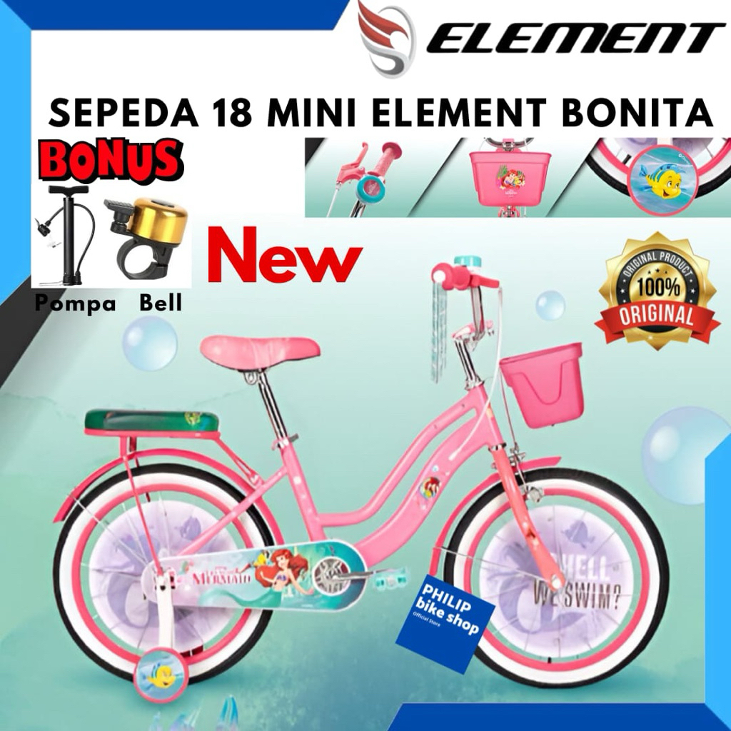 Sepeda Anak Perempuan 18 Element Coyote Bonita Terbaru