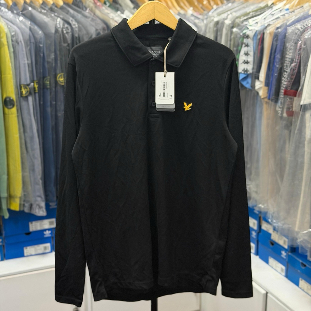 Longsleeve Polo Shirt Lyle Scott Black BNWT Original 100% Size : S ( 72 X 52 )