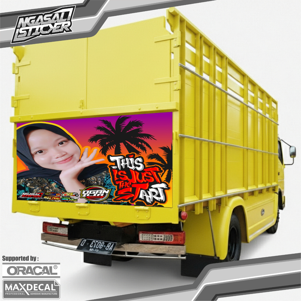 STICKER BAK BELAKANG TRUK PRINTING DECAL KOSTUM
