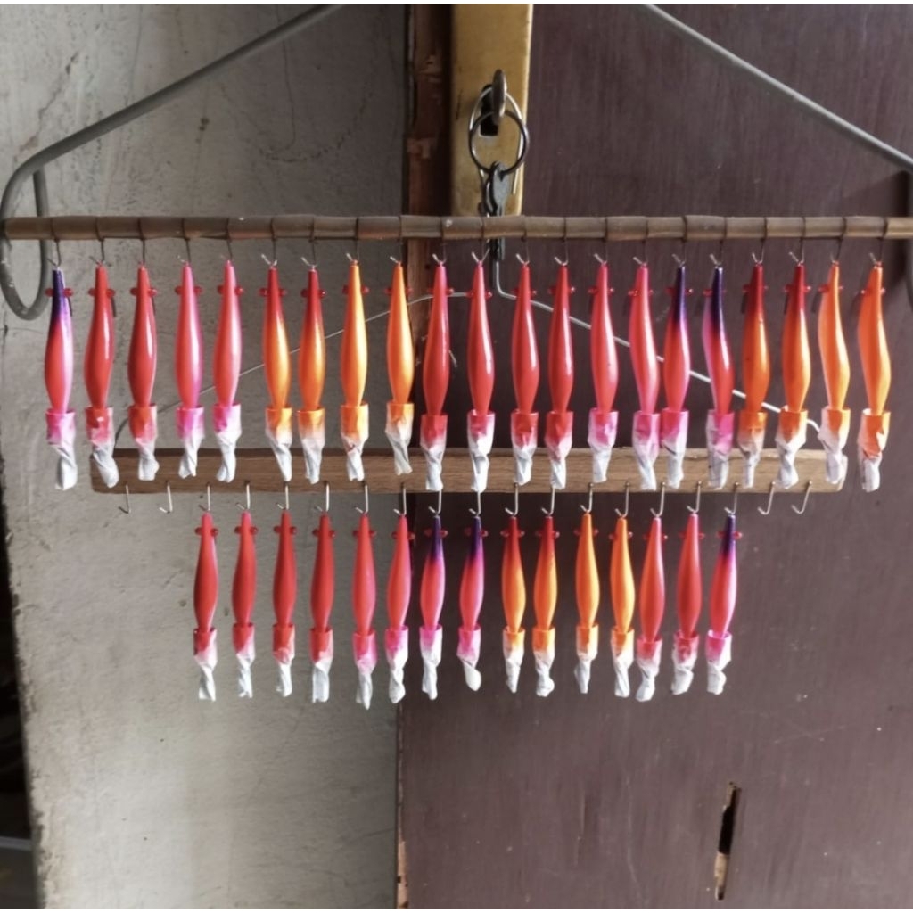 custom squid jig handmade/cafella handmade/egi handmade ukuran s.d 7,5cm