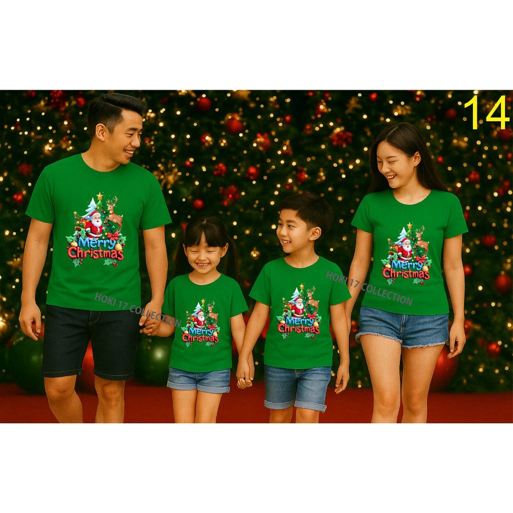 Kaos Santapohon kd14 DTF Unisex Adem Nyaman kaosnatal2025 kaoskeluarga kd14 katun combed  kaosoblong