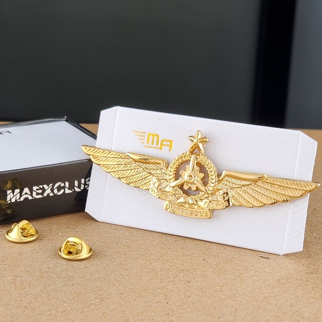 WING TEKNISI AU PERWIRA PDH BRIVET BREVET PIN TNI AU PERWIRA