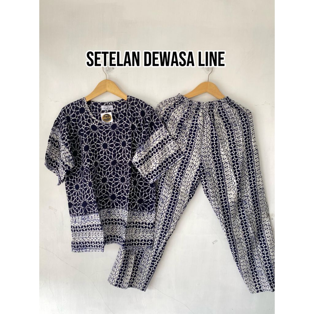 Luza - Setelan Luza Dewasa Line Tangan Pendek by Batik Luza