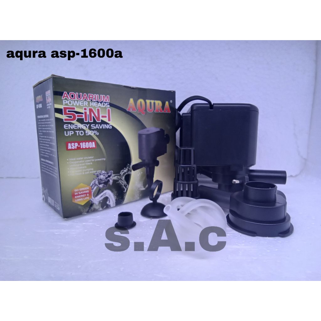 AQURA ASP 1600A asp1600a pompa air pompa celup aquarium dan kolam
