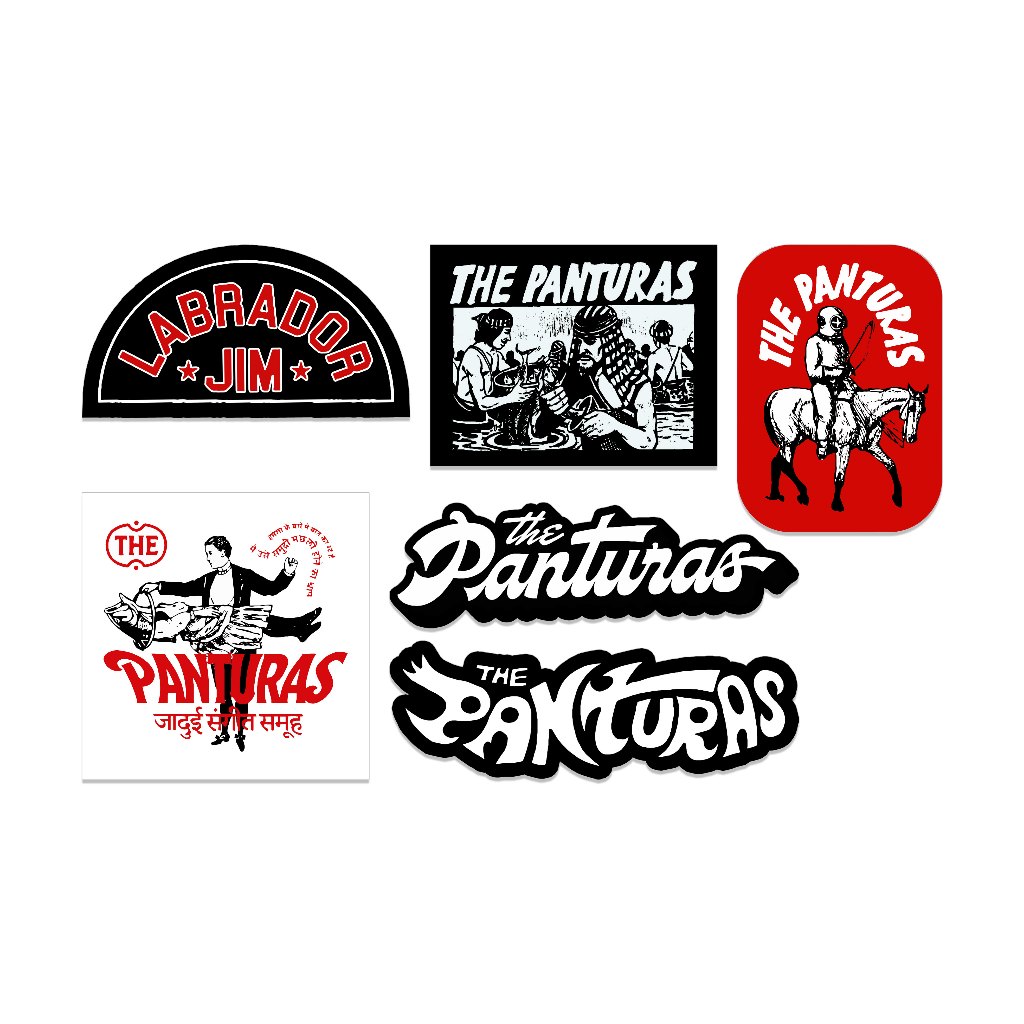 The Panturas - Sticker Pack Vol 2 | Stiker Band | Sticker Vinyl | Stiker Helm | Stiker Tumbler