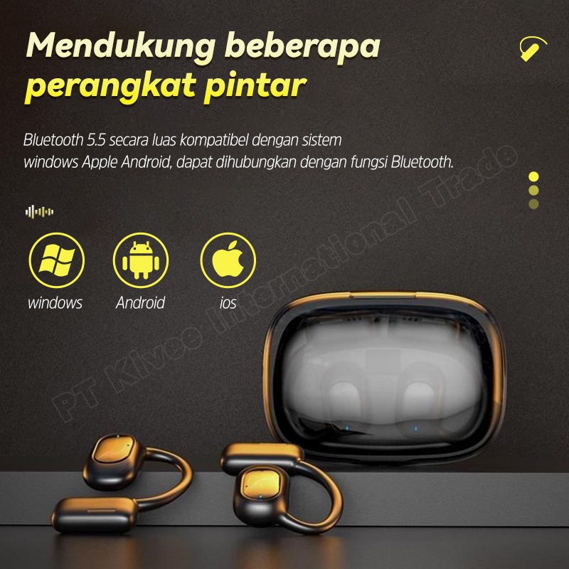 Hot Product (12.12Diskon 50%)Kivee Tws Earphone Bluetooth Kv-Tw140 Earbuds Dynamic Driver 360 Audio