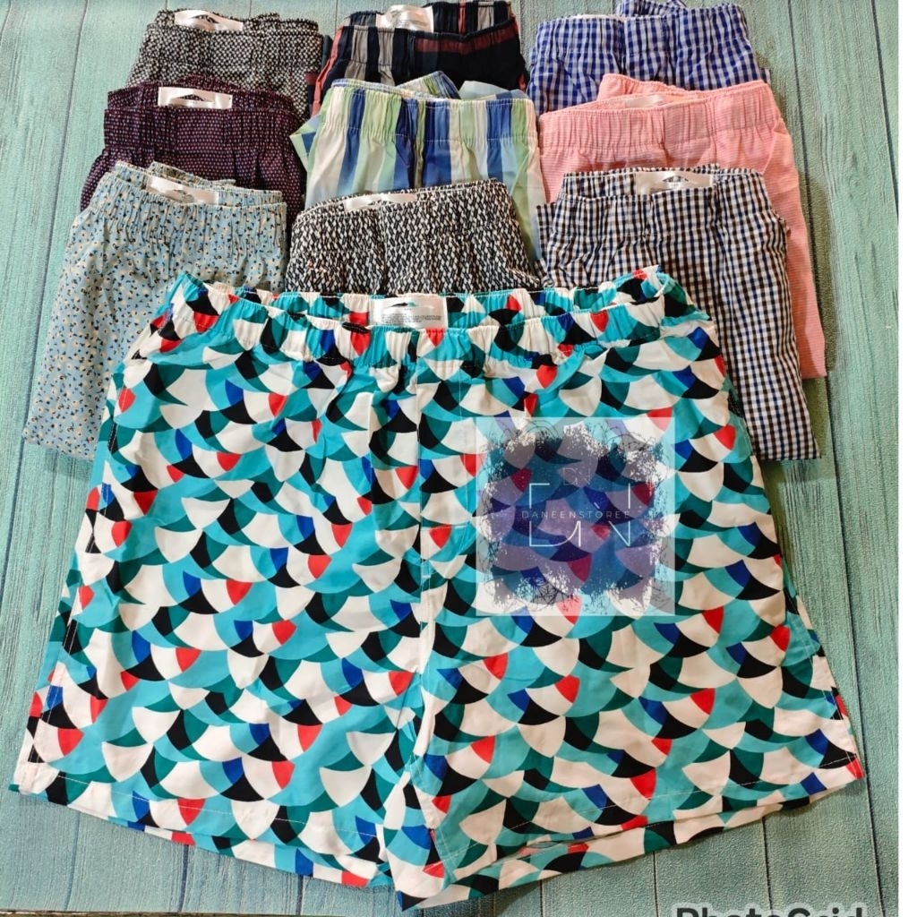 Boxer sisa export boxer ukuran besar boxer katun woven boxer orginal boxer pria boxer wanita