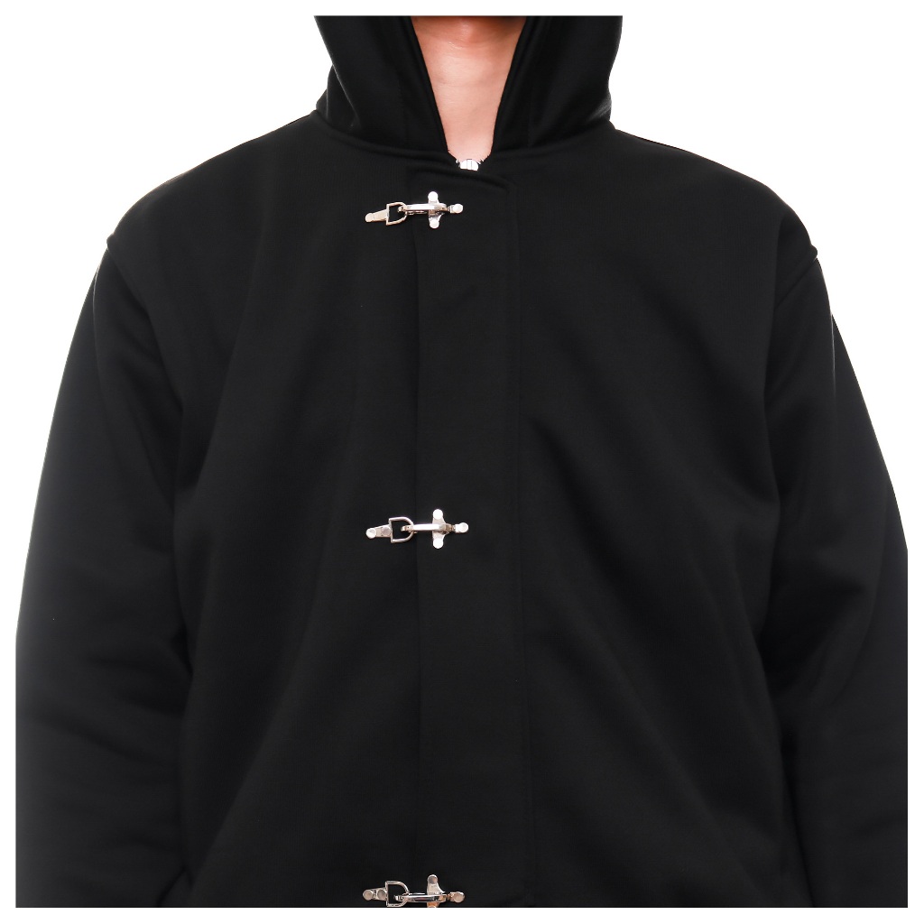 TERBARU Gadabang Fireman Clasp Hoodie Double Zipper 400gsm Basic Hitam