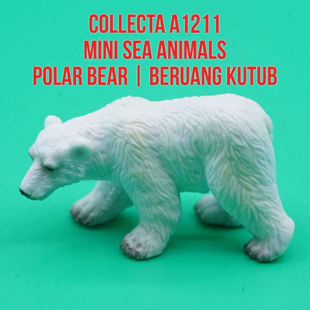 Collecta A1212 Mini Sea Animals | Polar Bear Beruang Kutub Es Ursus Maritimus | Small Size Ukuran Ke