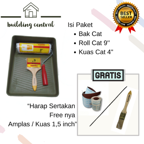 Paket Alat Pertukangan Untuk Cat Tembok Rumah Murah Free Amplas atau Kuas cat