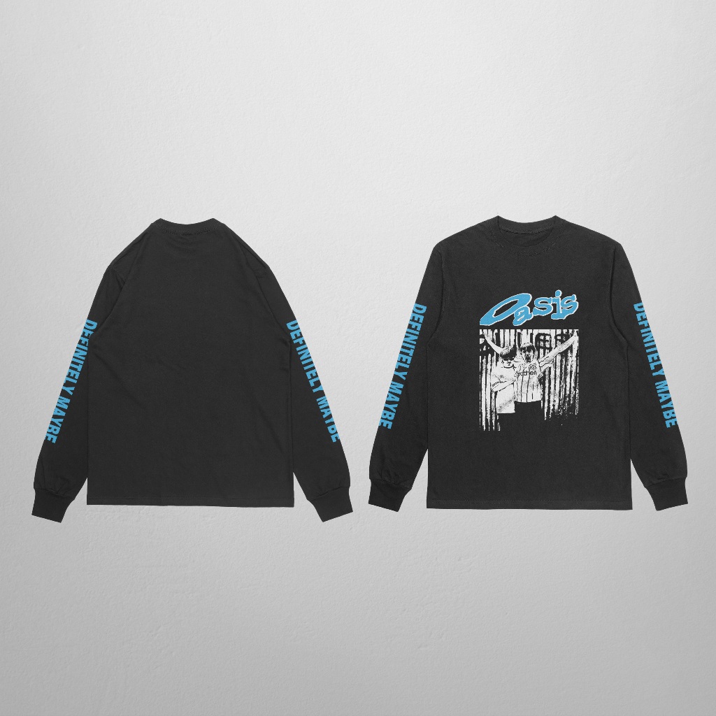 T-SHIRT OASIS | DEFINITELY MAYBE | KAOS COTTON | COMBED 24s | KAOS LENGAN PANJANG | KAOS BAND UNISEX