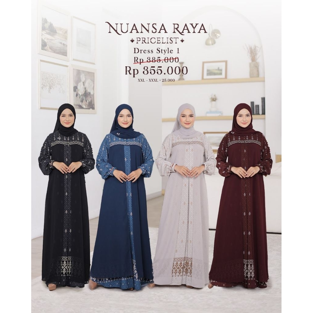 Nuansa Raya Series Dress Style 1 Gamis by Salvina
