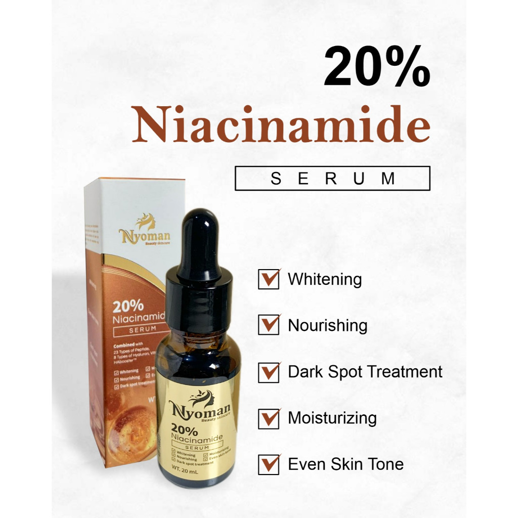 20% Serum Niacinamide by Nyoman Beauty // Serum Glowing Melembapkan Kulit //Menghilangkan Flek Hitam