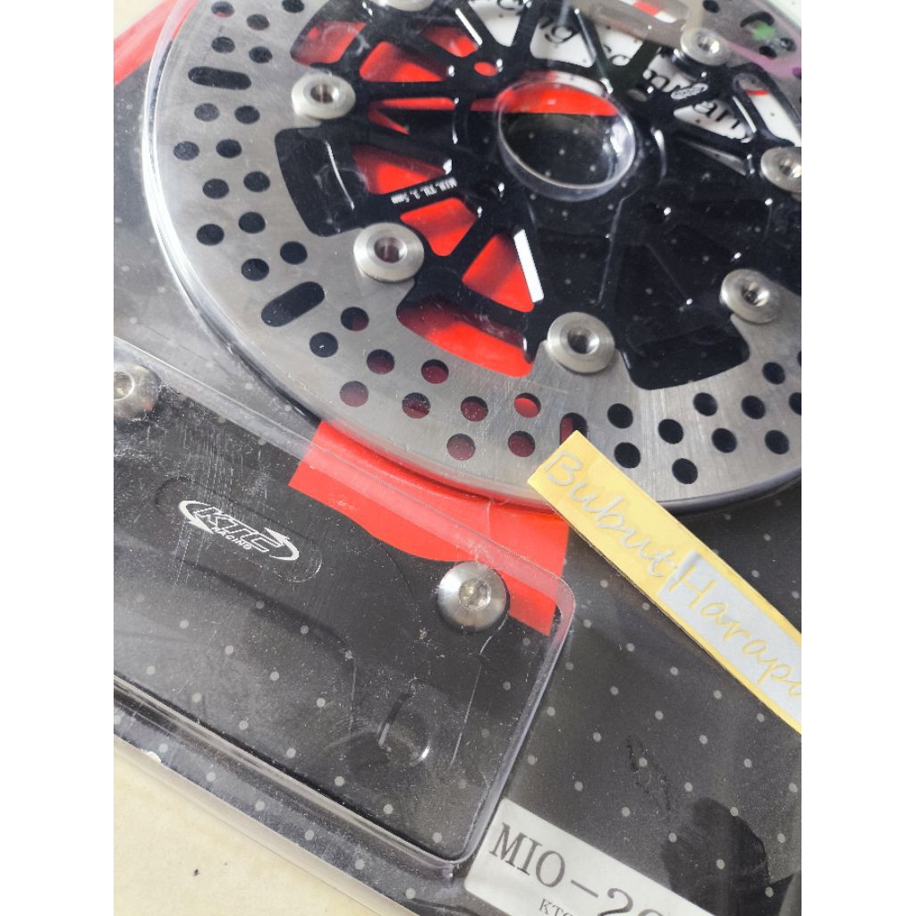 DISC PIRINGAN CAKRAM KTC RACING HITAM BLACK YAMAHA MIO NOUVO FINO SMILE SOUL OLD KARBU 260 MM