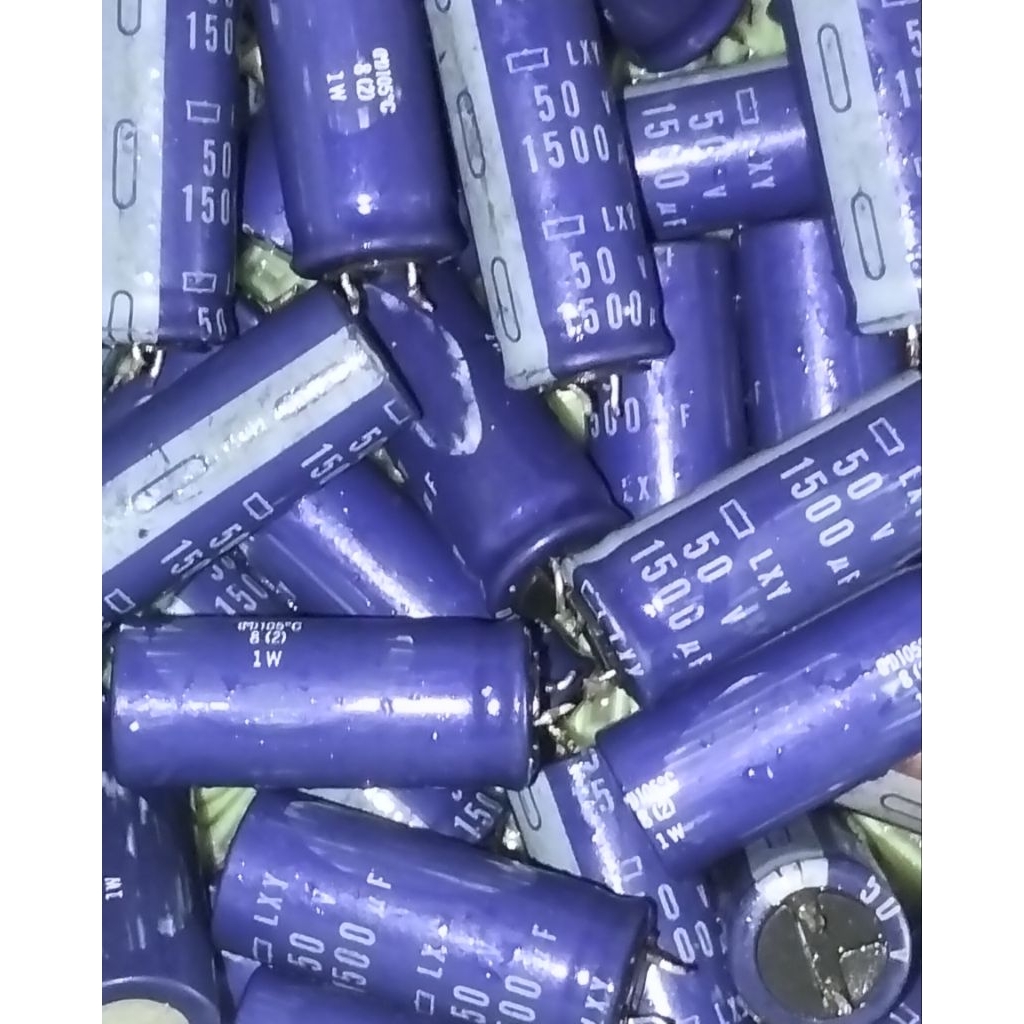 ELCO 50V 1500UF BEKAS COPOTAN