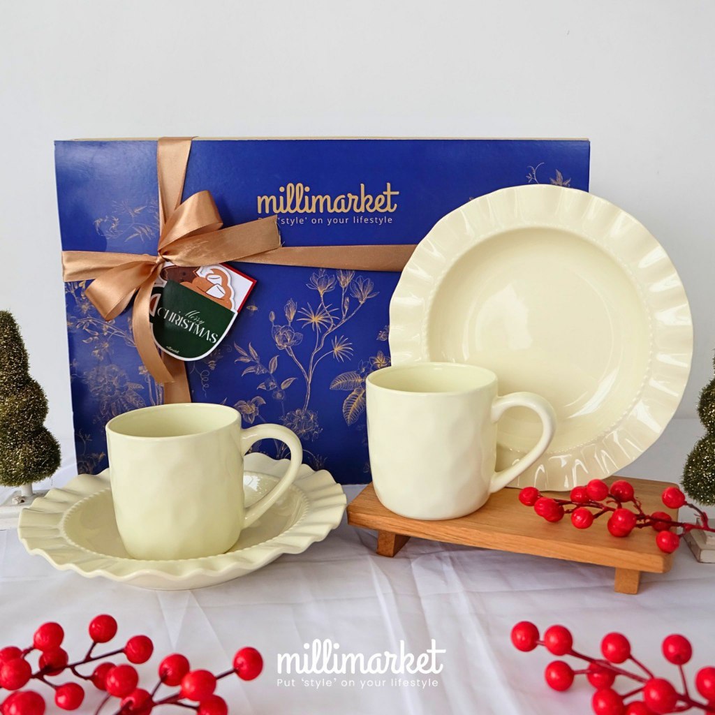 JOLLY CHRISTMAS HAMPERS / hadiah gift kado natal natalan piring gelas keramik estetik