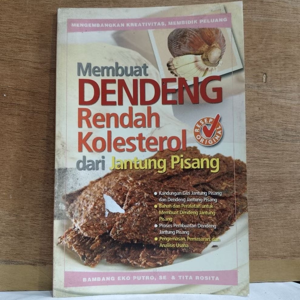 Resep Original Membuat DENDENG Rendah Kolesterol dari Jantung Pisang (Buku Bekas Original)