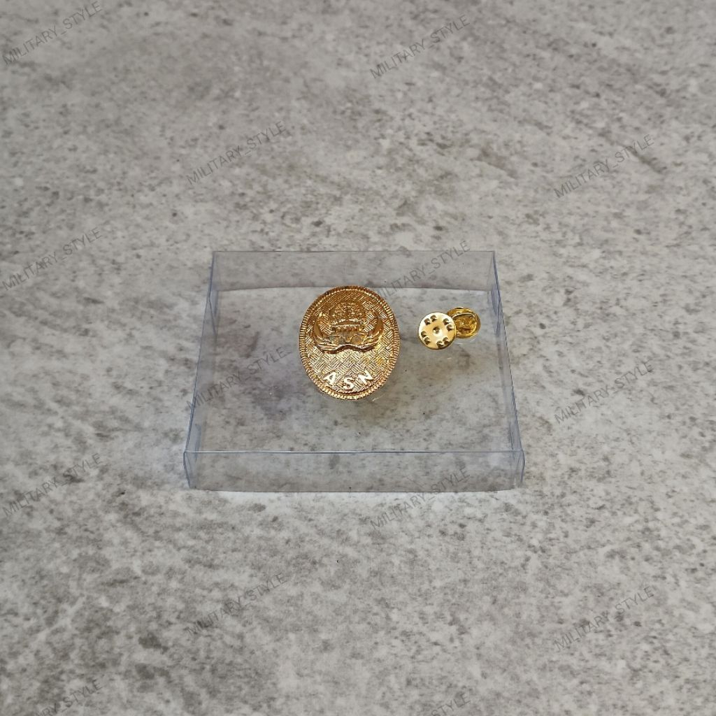 pin asn motif logo kancing paku