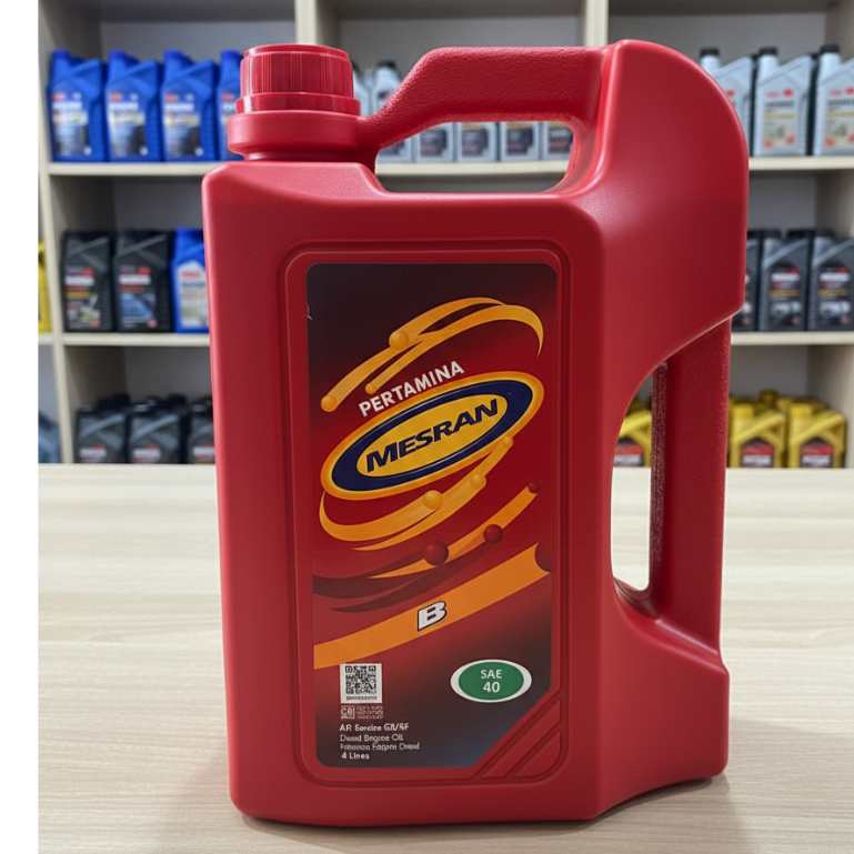 Oli Pelumas Pertamina Mesran B 40 Diesel 4 Liter || Pertamina Mesran B40 4L Oli Mobil Hemat