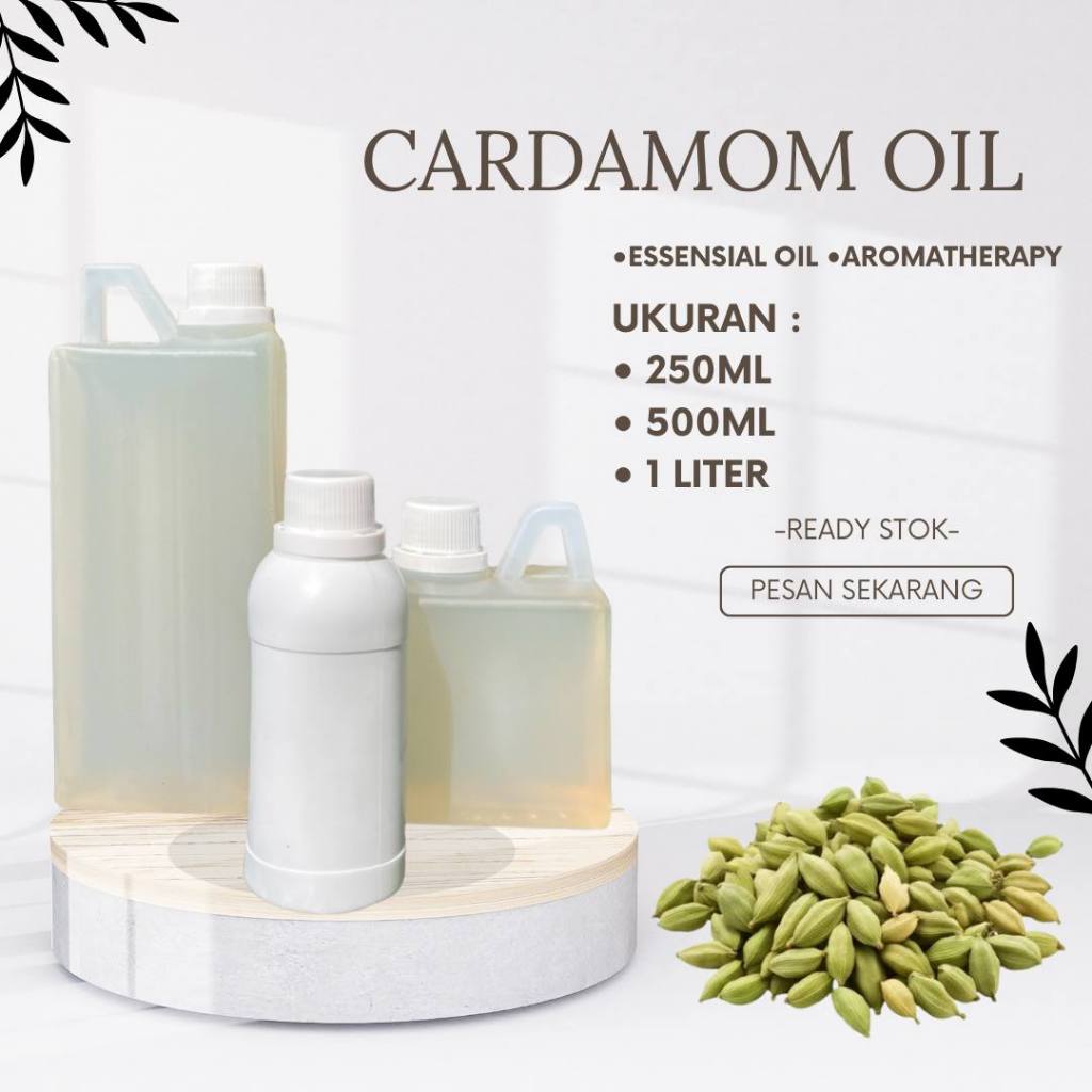 250ml-1liter minyak atsiri kapulaga / Cardamom oil essensial oil aromatherapy therapeutuc grade