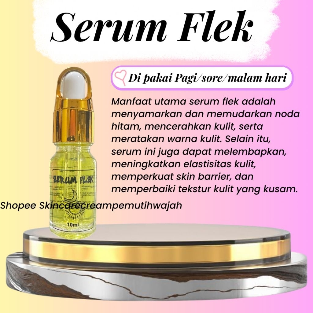 Serum Pemutih Wajah Untuk Flek Wajah Dan Bekas Jerawat Flek Hitam Whitening Glowing Skincare Pemutih
