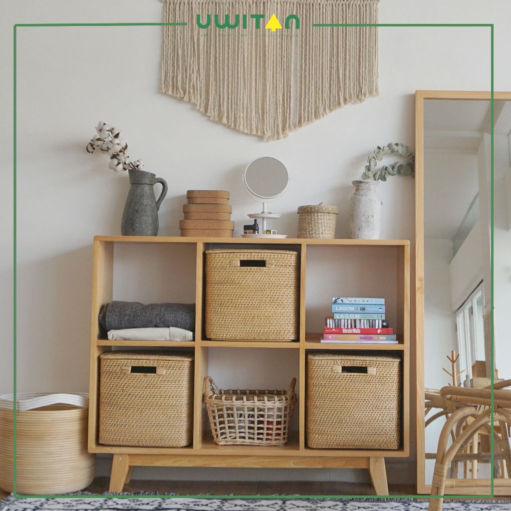 Uwitan 3x2 Drawer Solid – Meja TV Minimalis Aesthetic Premium High Quality Finishing Halus Kokoh Kua