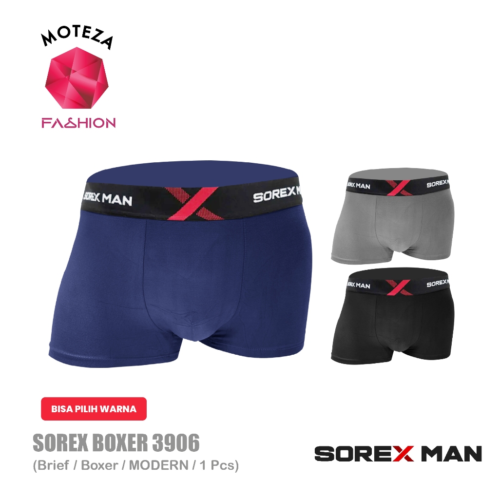Sorex LK M 3906 CD Celana Dalam Boxer Pria Sport Boxer Trunk Size S - XL BISA PILIH WARNA