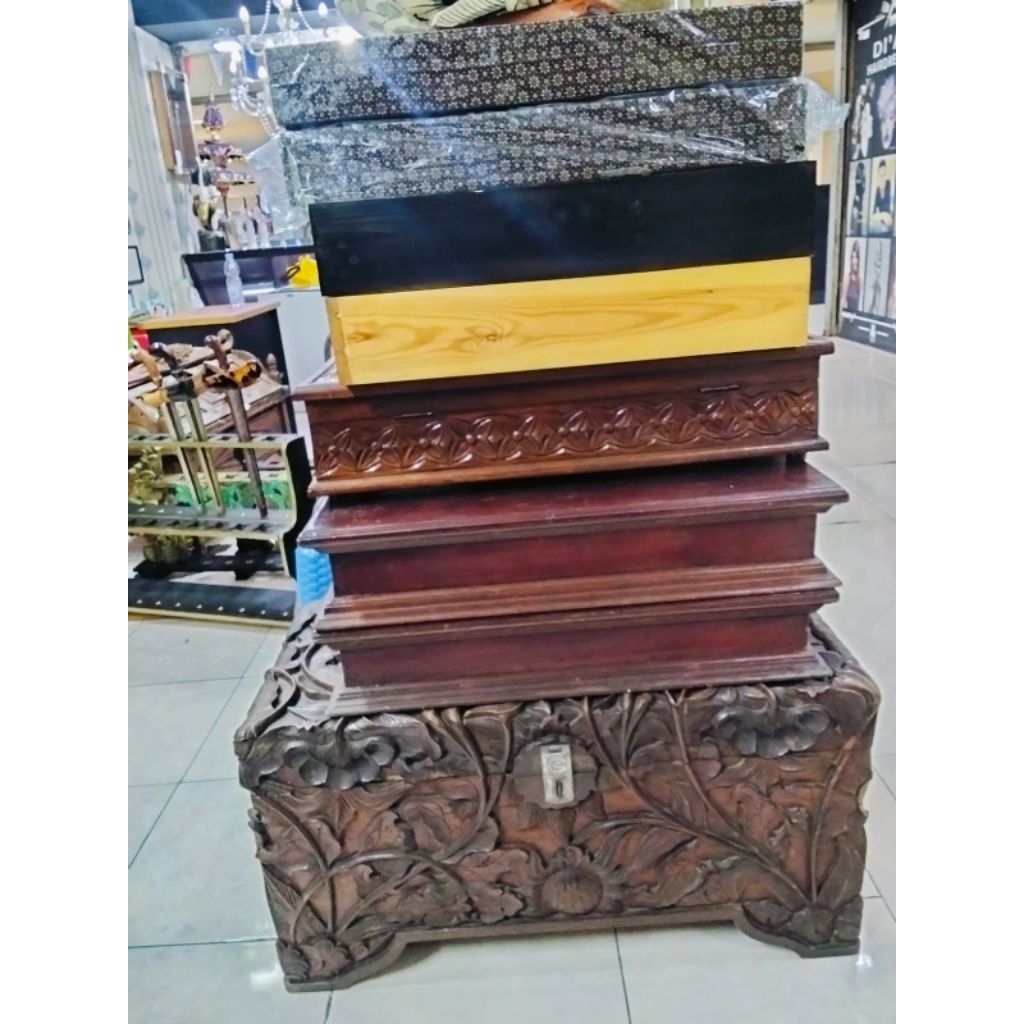 Jual Kotak Keris Jagrak Keris Tempat Menyimpan Keris Bahan Kayu Jati Ukir Ukiran Isi 20