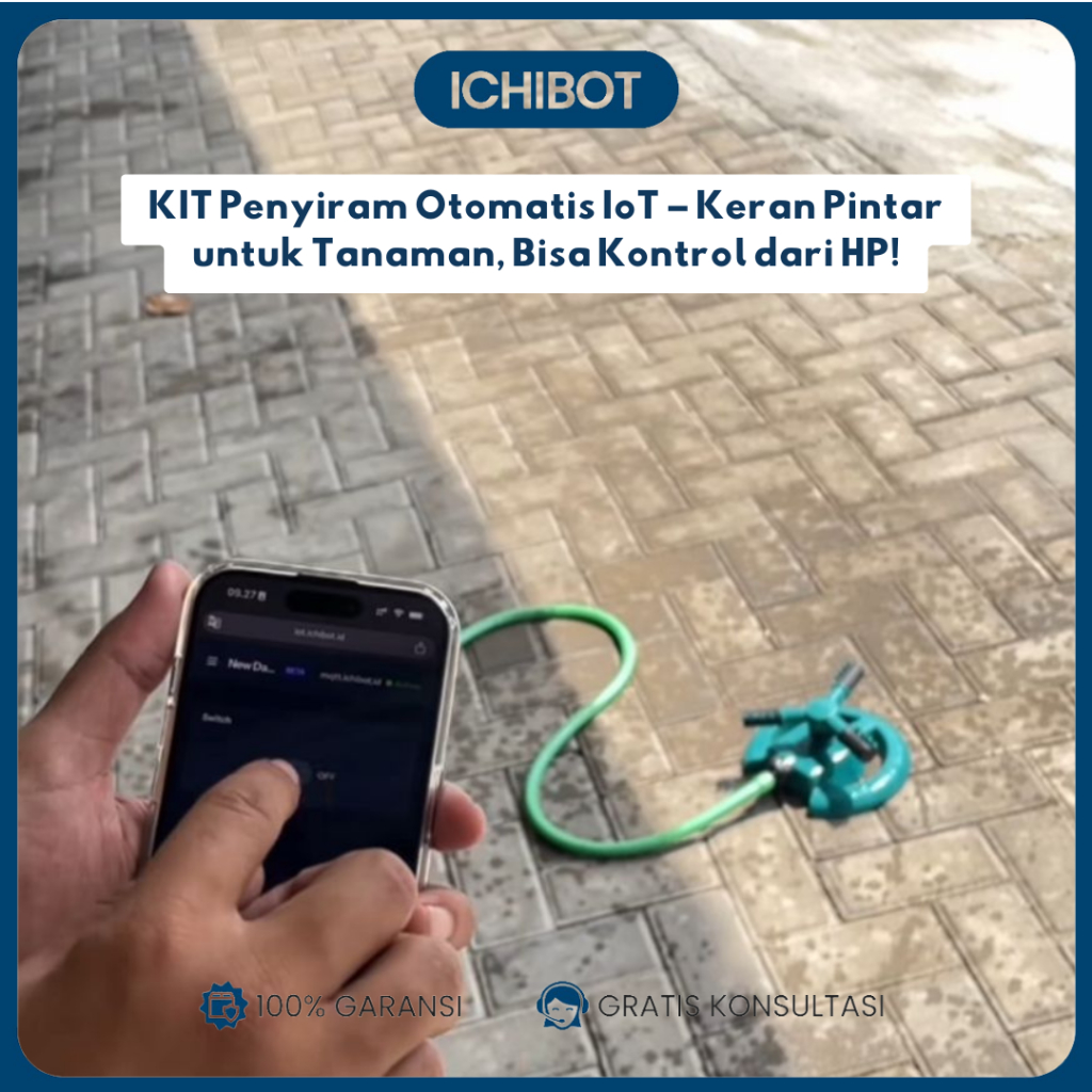 KIT Penyiram Otomatis IoT – Keran Pintar untuk Tanaman, Bisa Kontrol dari HP
