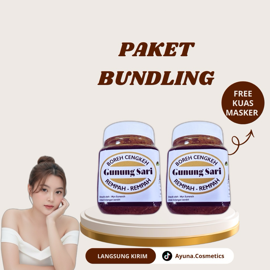 Paket Bundling 2 pcs Boreh Cengkeh Rempah-Rempah Bali Untuk Kesehatan (free kuas masker)