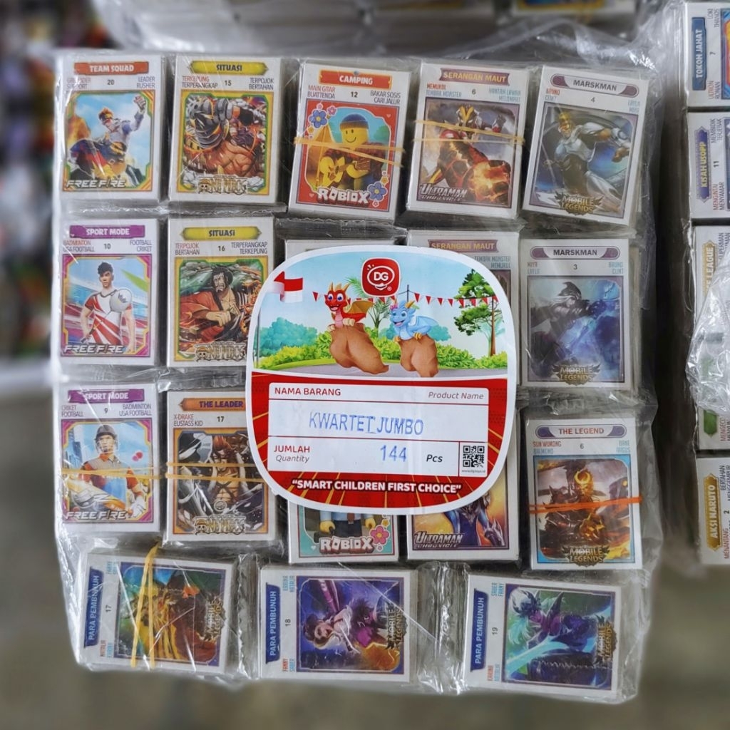 KARTU KWARTET ((DG)) TEBAL KEMASAN RENTENG