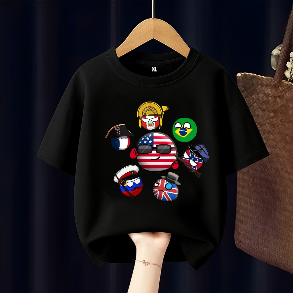 BAJU KAOS ANAK COUNTRY BALL COUNTRY HUMAN FREE CUSTOM NAMA